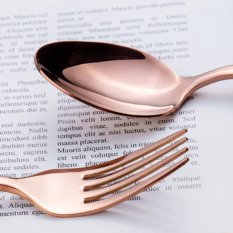 Stainless steel Western Cutlery set Knife Fork Spoon Dinner Set Dessert Dinnerware Western Steak Knife Tableware