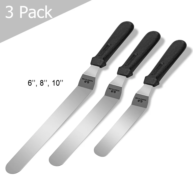 

Cake Decorating Tools Butter Cream Knife Spatula Set Icing Frosting Spreader Fondant Pastry Stainless Steel Angled Icing Spatula