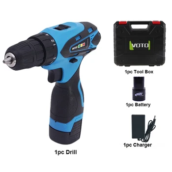 

16.8V Rechargeable Pistol Drill Set Dual Speed Home Electric Screwdriver Tools