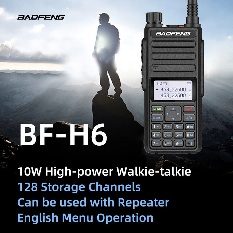 Рация Baofeng передатчик 50 км 10 Вт 2200 мАч 136-174/400-520 МГц двухстороннее радио vhfu |