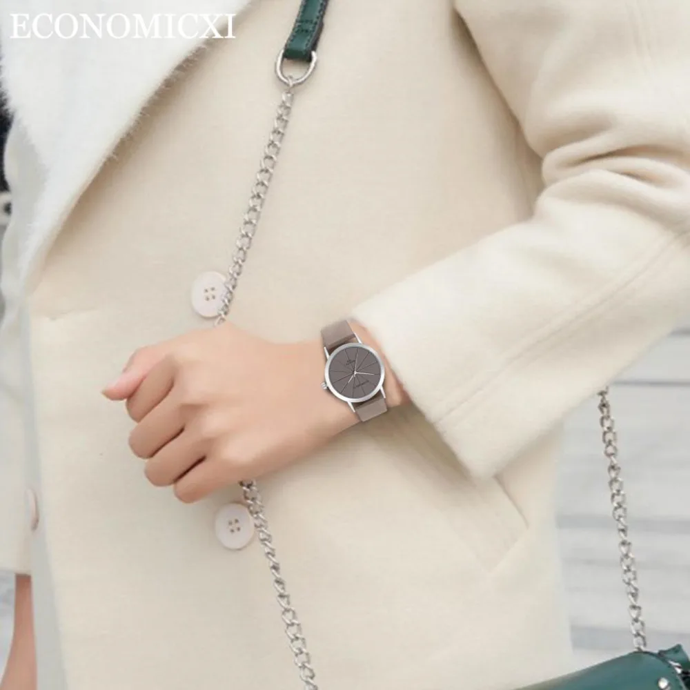 Новая мода горячая распродажа Женские кварцевые наручные часы Montre femme с кожаным ремешком женские часы siple Часы повседневные аналоговые relogio Saat