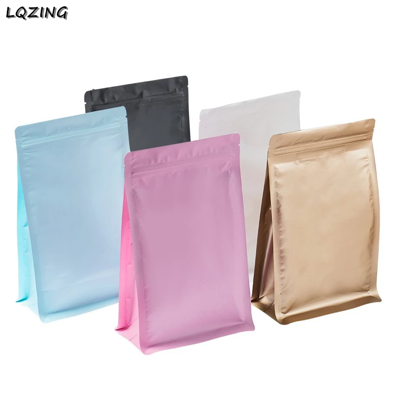 50 шт./лот перерабатываемые большие емкости Ziplock мешки для хранения кофейных зерен