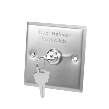 

uxcell 1 Pcs Key Switch On/Off Exit Switches Emergency Door Release DPST for Access Control Panel Mount with 2 Keys