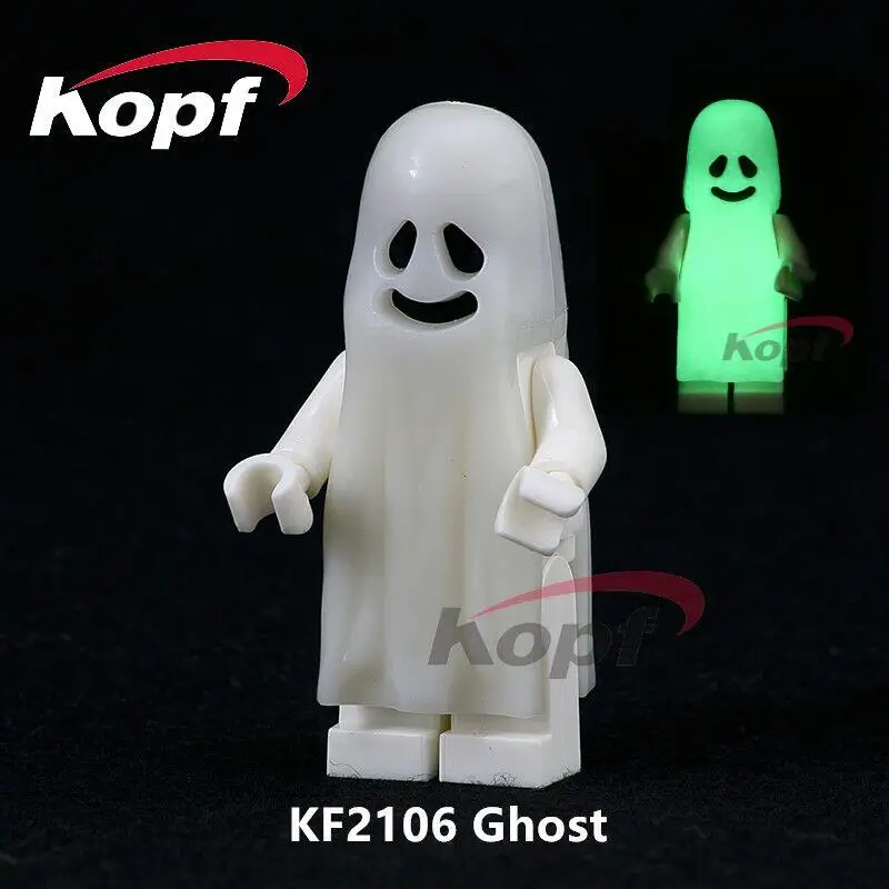 KF2106 Without Box Одиночная фильм ужасов Хэллоуин лунный свет светящийся призрак фриди зомби Кирпичи Строительные блоки детский подарок игрушки KF2106 - Цвет: KF2106 Without Box