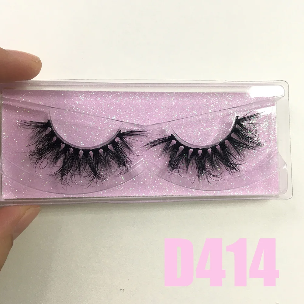 BossGirl Lashes False Eyelashes Natural Long 22mm 20mm 3D 5D Real Mink Handmade Lightweight Comfortable D414