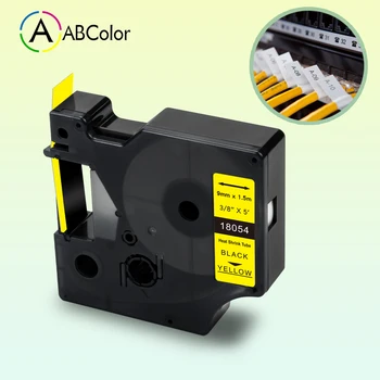 

18054 Labels For DYMO Rhino IND Industrial Heat Shrink Labels 18054 Black on Yellow For DYMO Rhino 4200 5200 5000 Label Maker