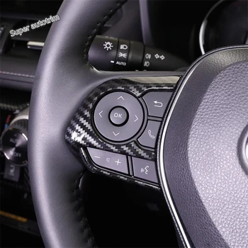 

Lapetus Auto Steering Wheel Frame Cover Trim Fit For TOYOTA RAV4 RAV 4 2019 2020 / Carbon Fiber ABS / Accessories Interior