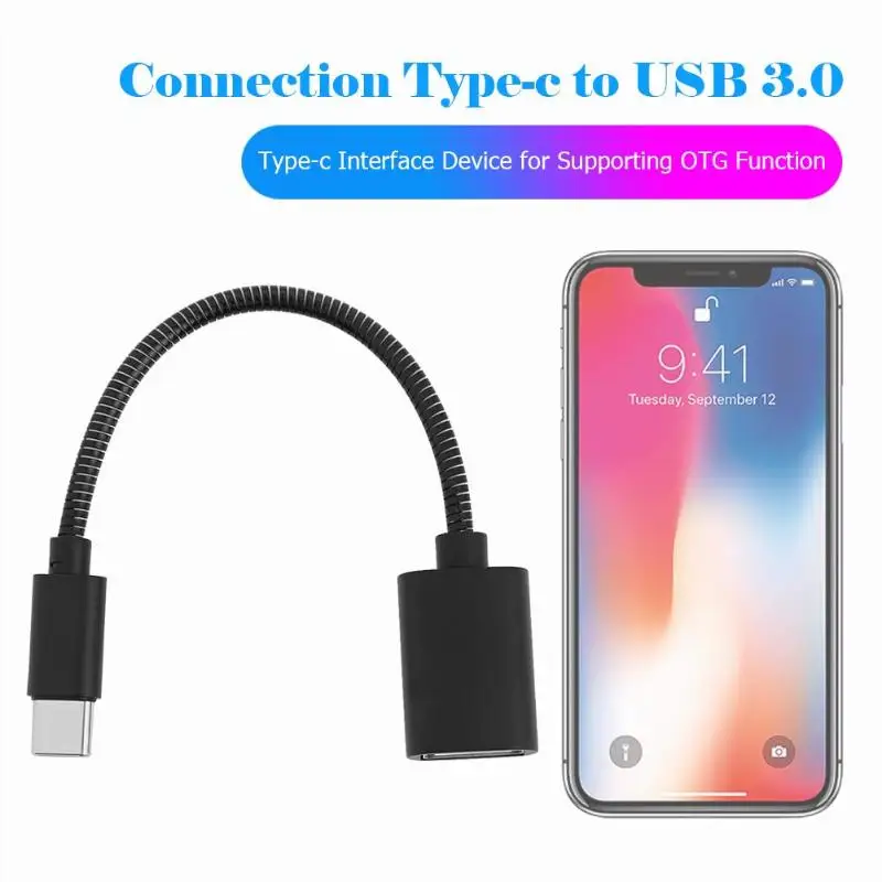14,5 см USB C адаптер для телефона OTG кабель type C штекер для USB2.0 Женский кабель для передачи данных