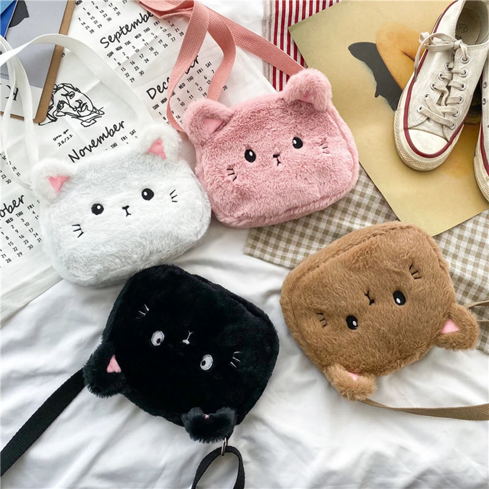

Instagram cartoon girl diagonal cross bag super cute cat bag