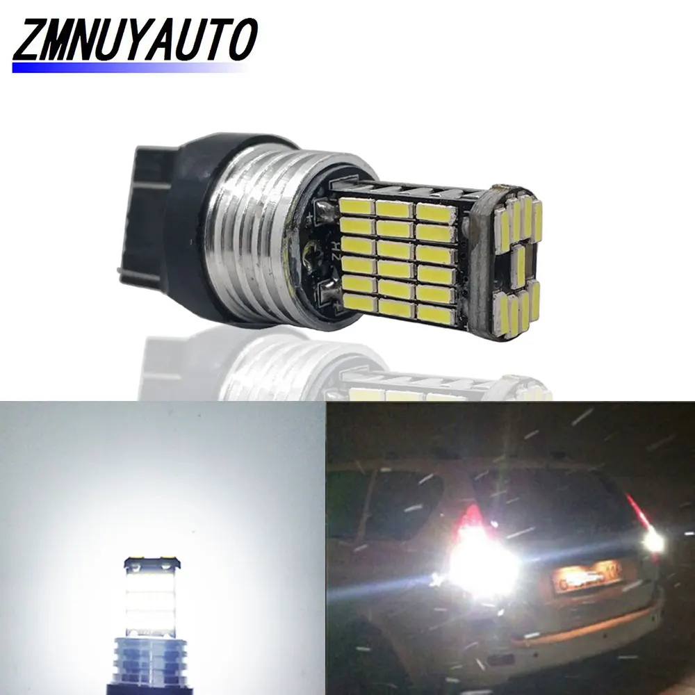 T20 лампа 7440 7443 Led W21W W21/5 W светодиодные лампы 45SMD 4014 авто DRL поворотник светильник T25 3156 3157 P27/7 W лампы Белый Красный янтарь