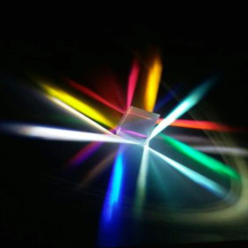 Новая оптическая крест Двуцветные X-кубическая Призма RGB комбайнер украшения Стекло яркий светильник куб цветное Стекло светоделительная Призма