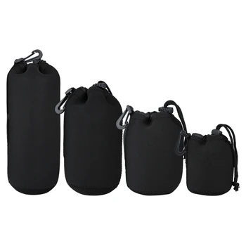 

4Pcs DSLR Camera Lens Pouch Bag Neoprene Soft Bag Waterproof Case S+M+L+XL Size