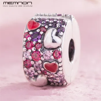 

2019 Valentine's day Asymmetric Hearts of Love Charms 925 sterling silver clip beads fit charm bracelets bangle DIY fine jewelry