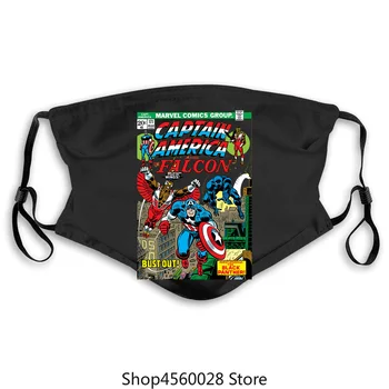 

Maschera Capitan America Maschera Capitan America Busto OUT Maschera 100% cotone 5X Maschera Maschera da maschera grafica Fun Cl