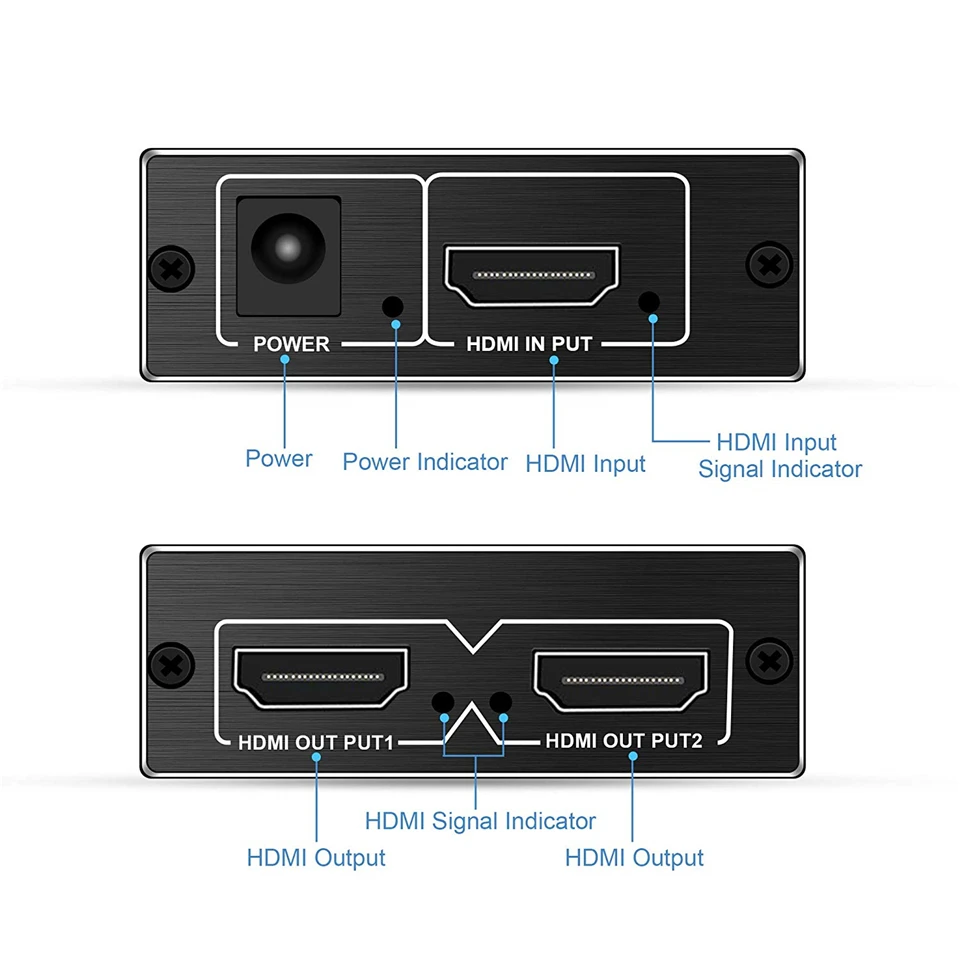 2020 лучший разветвитель 4K 60 Гц UHD HDMI 2 0 1x2 с поддержкой HDCP 1 4 HDR HDMI2.0 для PS4|Кабели HDMI| |