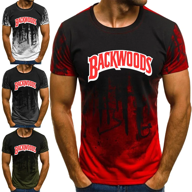 

New Fashion Men Backwoods Graffiti High Quality T-shirt Homme Summer Short Sleeve Hip Hop Cool Streetwear Tee Tops Camiseta