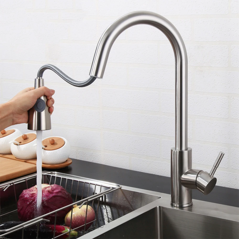 1pc Kitchen Sink Replacement Faucet Pull Down Sprayer Swivel Spout Mixer Tap Us Kitchen Faucets Home Garden