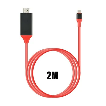 

2m USB C 3.1 to HDMI 4K Adapter Cables Type C to HDMI Cable for MacBook Samsung Galaxy S9/S8/Note 9 Huawei USB-C HDMI Converter