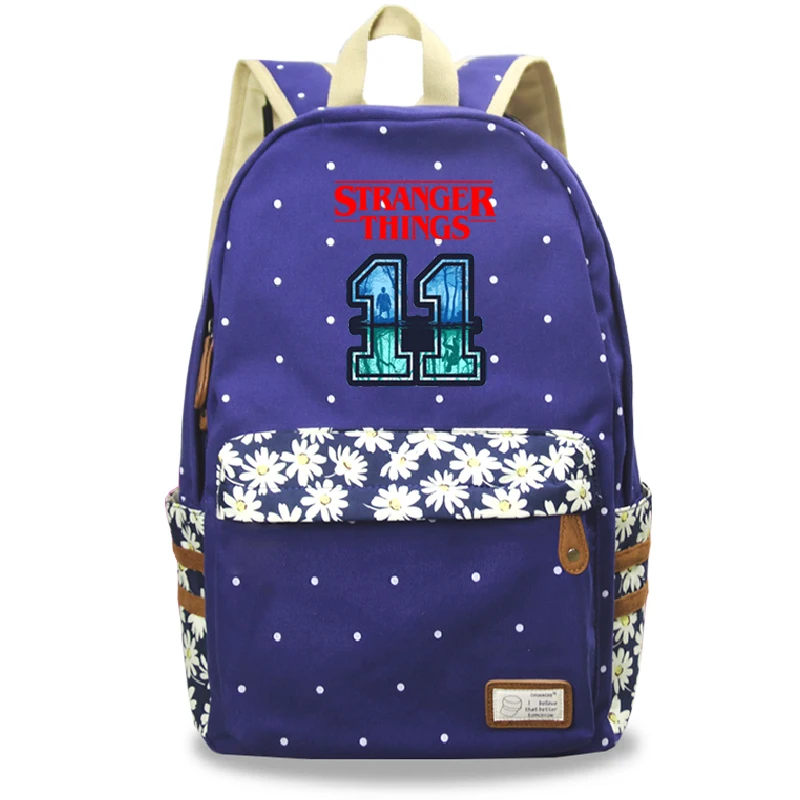 4 Рюкзак Mochila Stranger Things Femme 2d-принт Цветочный рюкзак для путешествий аниме школьные сумки для девочек-подростков - Цвет: 4