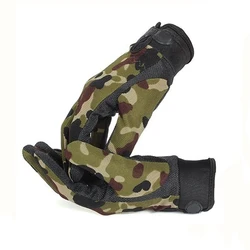 Summer Outdoor Sports Cycling Gloves Men's Non-Slip Silicone Bicycle Windproof Full Finger Gloves For Fishing
