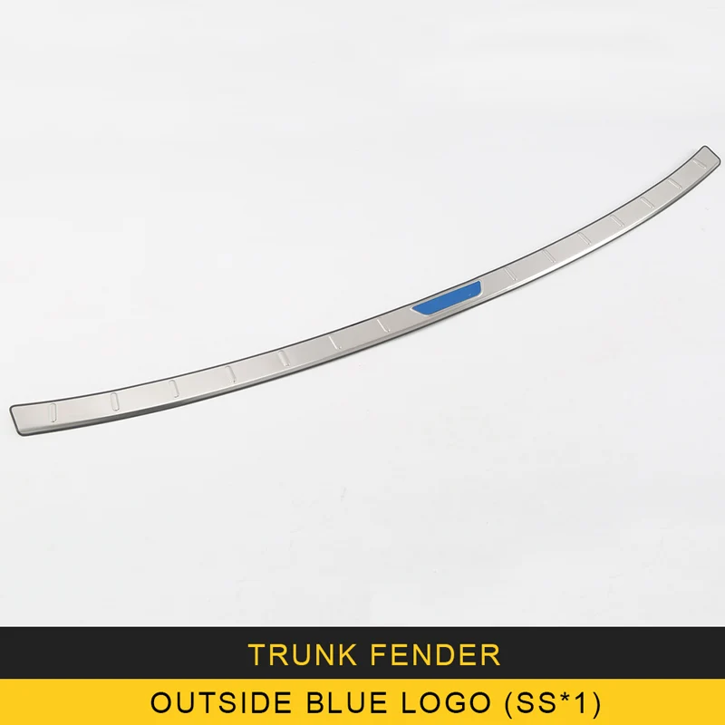 Outside blue logoX1 Для Audi Q5 FY Автомобильный задний багажник Накладка бампер крыло украшение хромированная наклейка Рамка накладка внешние аксессуары - Название цвета: Outside blue logoX1