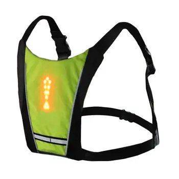 

LED Wireless Cycling Vest Bike Bag Safety LED Turn Signal Light Vest Bicycle Reflective Warning Vests with Remote Controller