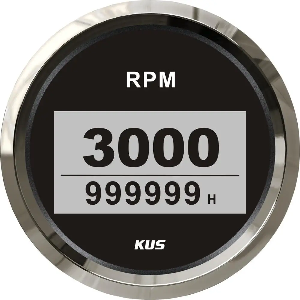 KUS DN85mm цифровой тахометр 0-3000 об/мин для бензинового двигателя - Цвет: BS