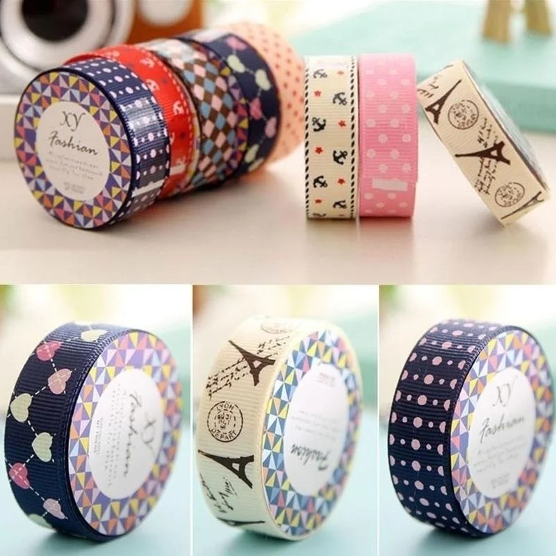 Полосатая/сетка/цветы/якорь Базовая однотонная Бумага васи лента клейкая