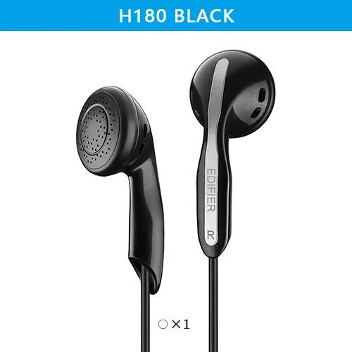 H180 Black EDIFIER H180 классические наушники удобная посадка Доступное высокое качество подключение к различным устройствам черный и белый доступны - Цвет: H180 Black