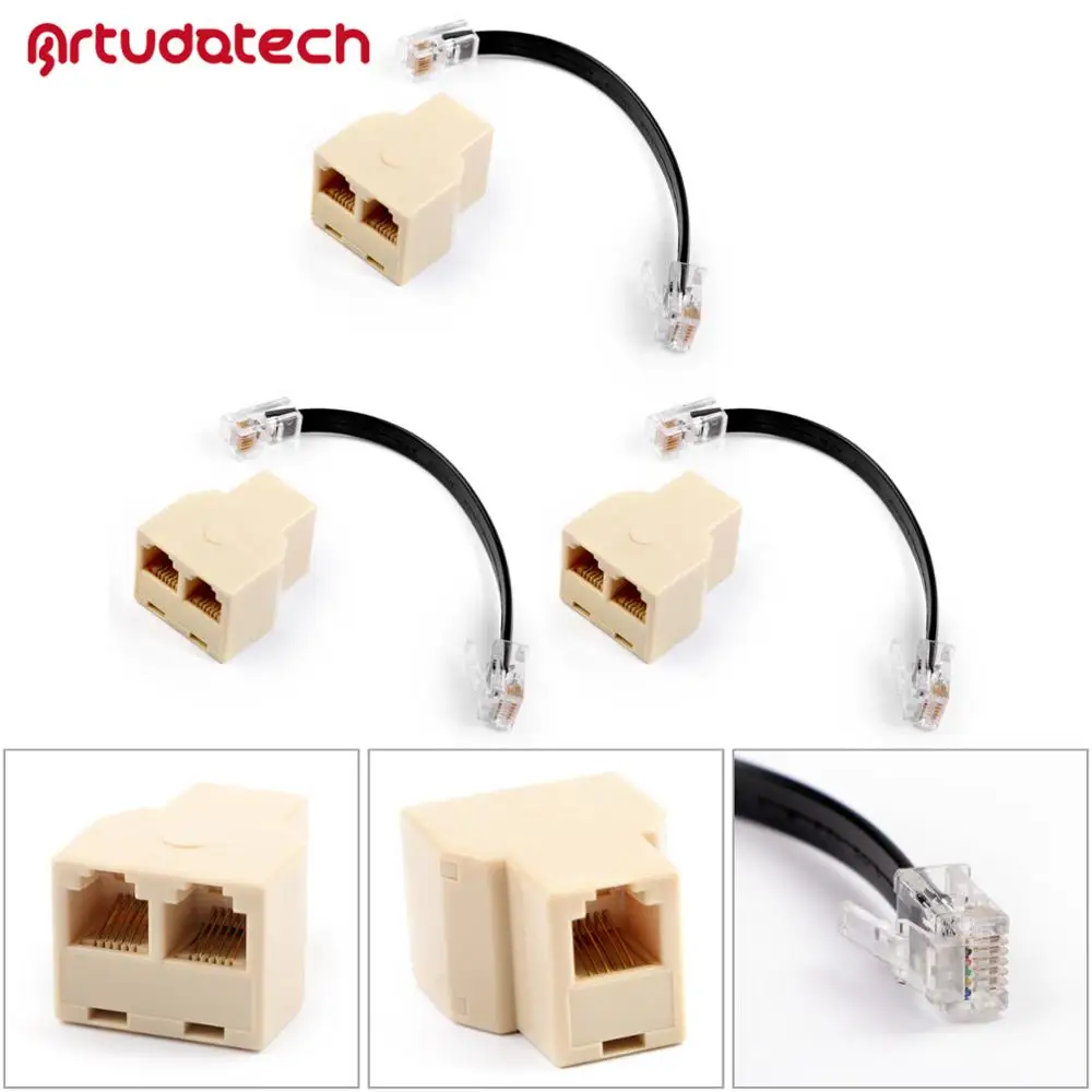 Artudatech 3Pcs Microfono 1 A 2 Splitter Adattatore Per Yaesu Ft-7800R Ft-8800R Ft-7900R Ft-8900R Autoradio Ft 7800R 8800R 7900R