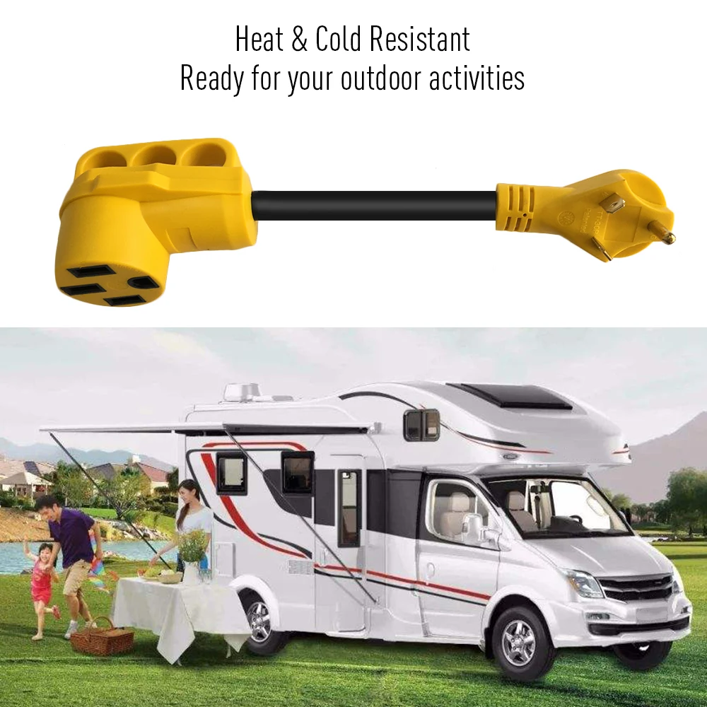 

Electrical Converter High-quality Adapter Cord Cable 50A Male to 30A Female Ergonomic Grip Handle for RV Camper Trailer