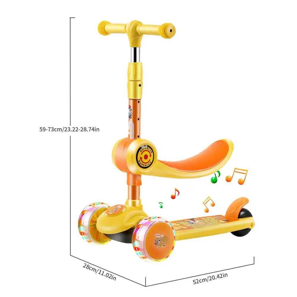 Kick Scooter Folding Skateboard , 3 Wheels Shanta Box