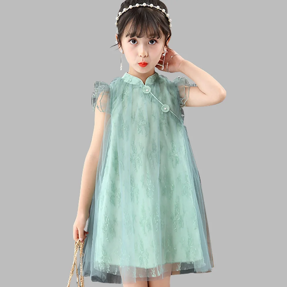 Платье принцессы кружевное детское праздничное платье для девочек сетчатые платья для девочек элегантная детская одежда костюмы для девочек 6, 8, 12 лет