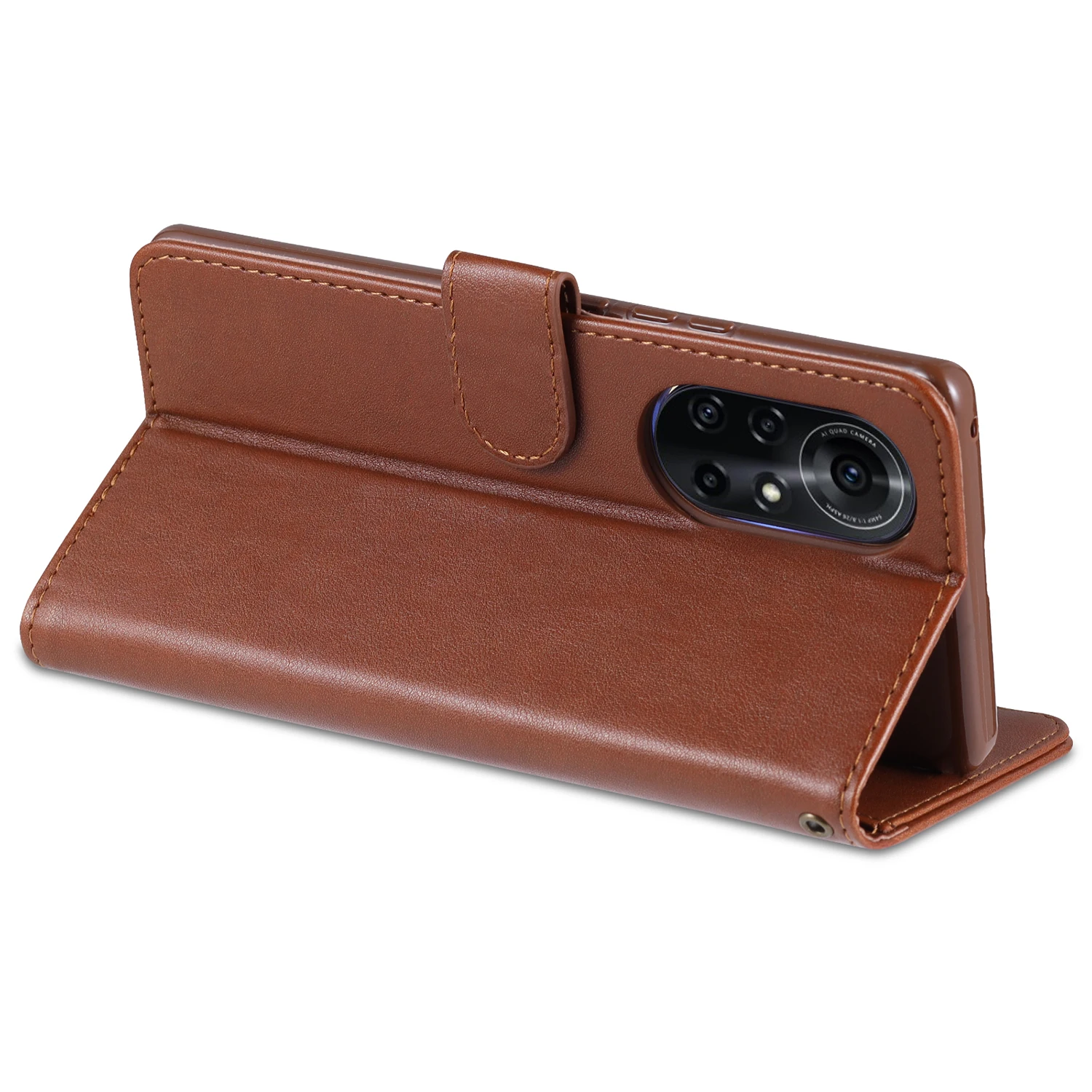 Luxurious AZNS TPU Leather Wallet Flip Case with Card Slots and Magnetic Closure