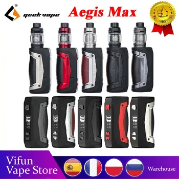 

Original Geekvape Aegis Max 100W 21700 Kit with 5ml Zeus Atomizer & Zeus Mesh Coil 100w MAX Output E-cig Vape Kit vs Drag X/Gen