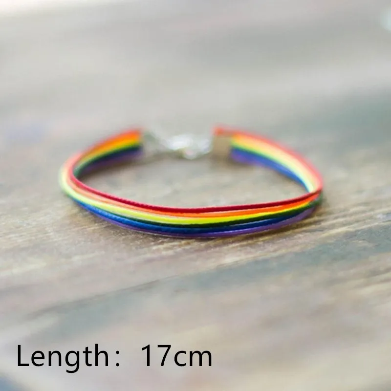 

Fashion Womens' Colorful Line Rainbow Bracelet Multilayer Braid Wristband Jewelry For Men Couple Bracelet
