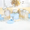 6PC 25ml 30ml 40ml 50ml 60ml 70ml 80ml 90ml Mini Glass Clear Bottle With Silver Screw Aluminum Cap Food Container Jars Vials 3