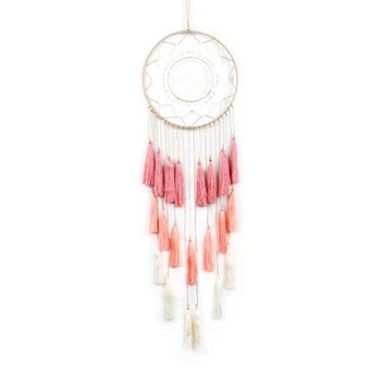 

Wind Chimes Handmade Dream Catcher Net with Feathers Wall Hanging Dreamcatcher Craft Gift Christmas Decoration for Home