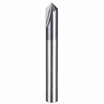

6mm Carbide Chamfer Mill 2 Flutes 90° HRC45 CNC End Milling Cutter Router Bit