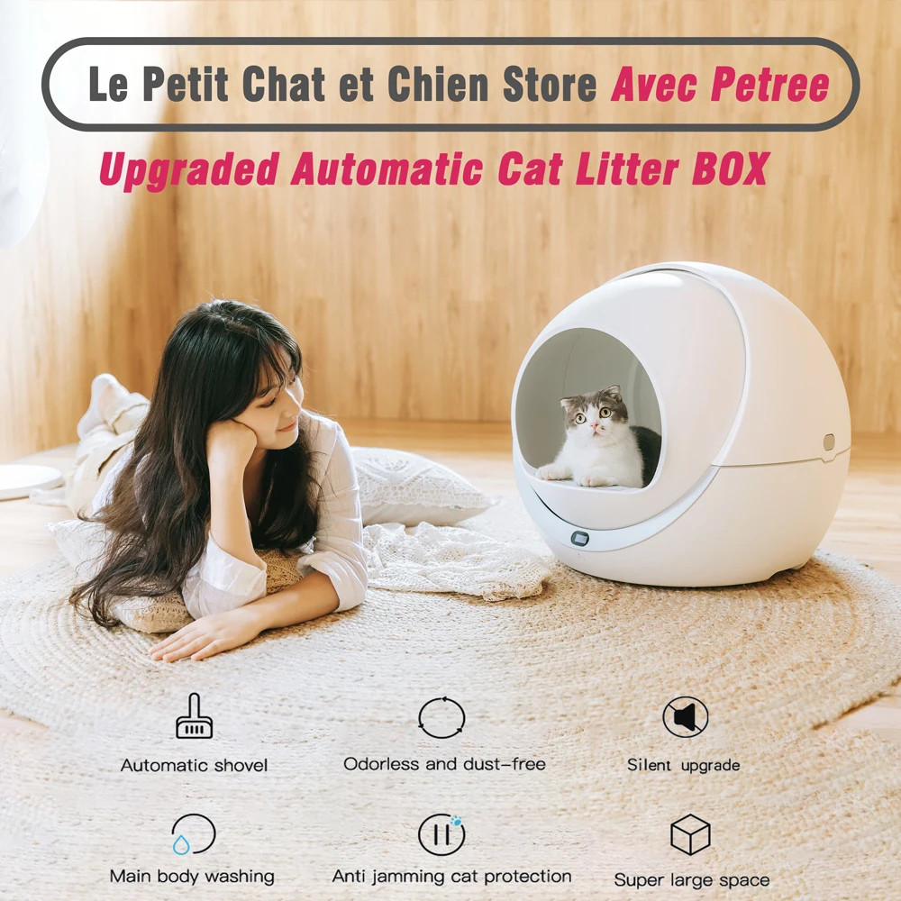 Automatic Self Cleaning Cats Sandbox Smart Litter Box Closed Tray Toilet Rotary Training Detachable Bedpan Pets Accessories Automatic Self Cleaning Cats Sandbox Smart Litter Box Closed Tray Toilet Rotary Training Detachable Bedpan Pets Accessories