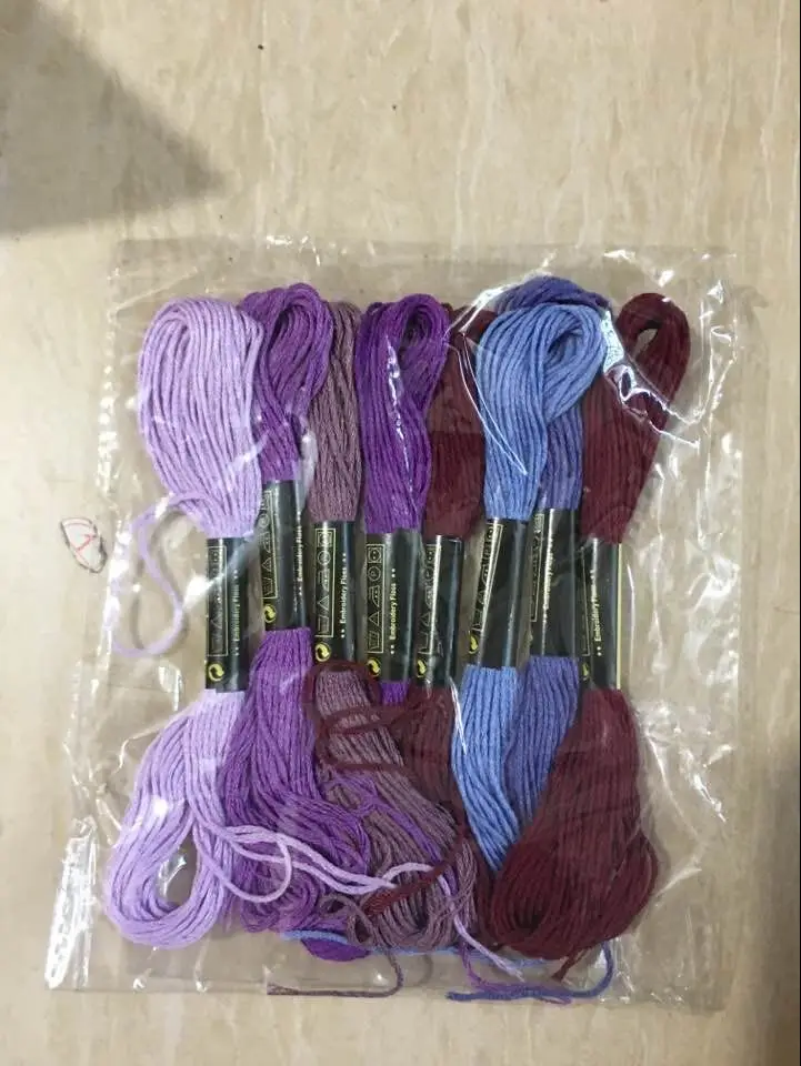 8pcs/Set Similar DMC Threads Cross Stitch Floss Cotton 8 meters Embroidery Thread Floss Sewing Skeins Craft Knitting 5
