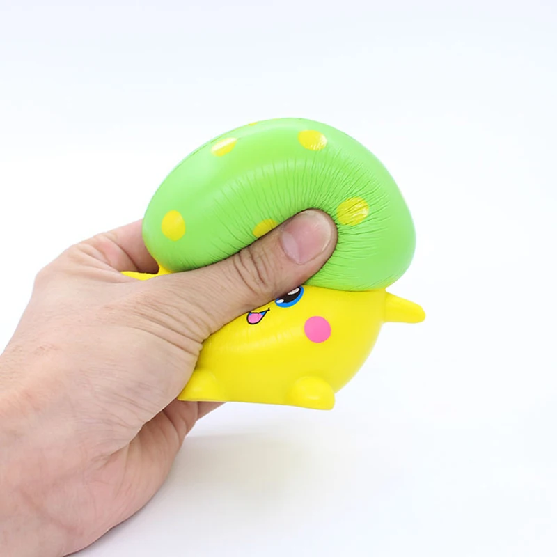 Squeeze Toys Squishy Simulation Small Mushroom Toy PU Slow Rebound Simulation Animal Model Soft Stress Relief Toy
