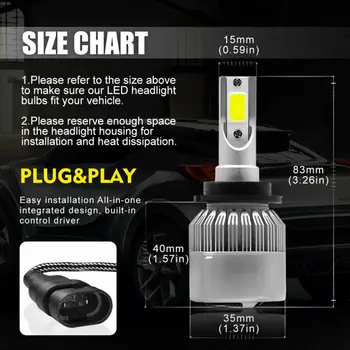 

Car LED Light DC 9-32V 55W 9200LM Waterproof For TXVSO8 D2S D4S T2 Super Bright Driving Bulbs Exterior Parts Lamps