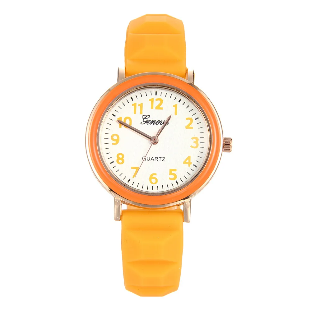 

Geneva Geneva Top Grade Silicone Watch Hot Selling Color Jelly Students Leisure Table Pd1048