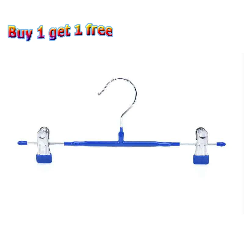 

5PCS/Lot Thick Slip-Resistant Dip Hanger Seamless Plastic Hanger Pants Clip Metal Anti-Printed Suit Pants Economic And Durable