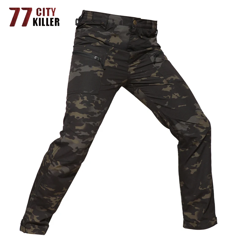77City Killer Plus Size Tactical Pants Men Military Combat Pants Male Wear-Resistant Multi-pocket Cargo Trousers Hombre S-5XL