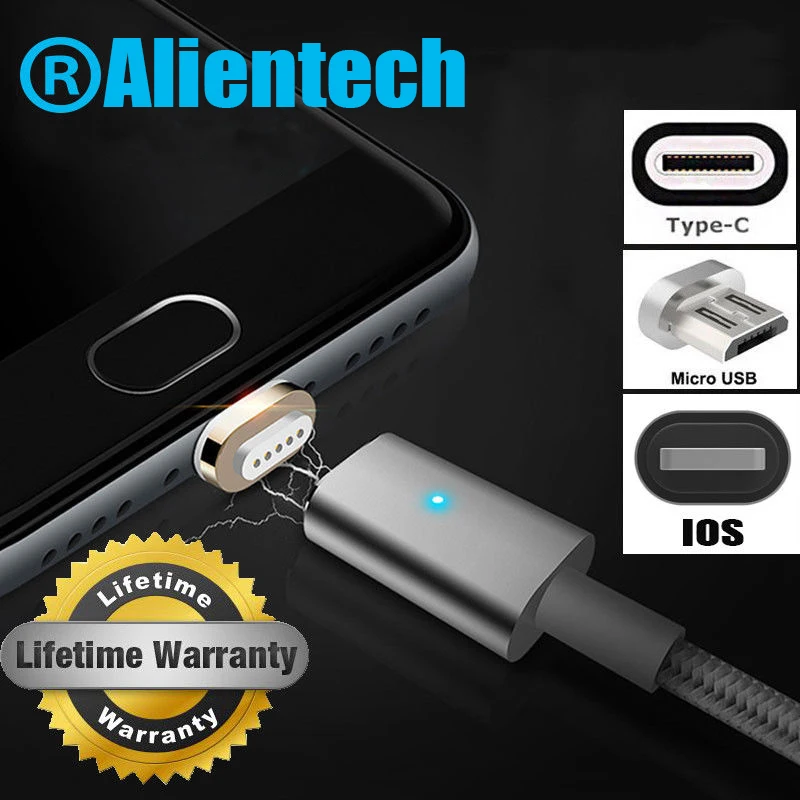 

USB Type C/IOS/Android Micro Magnetic Cable Type-C USB-C Fast Charger Adapter Magnet Cord For iPhone 5 6 7 Samsung Mobile Phones