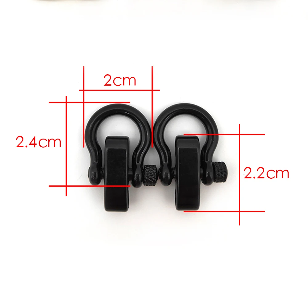 Alloy Adjustable Small O Shape Anchor Shackle for Outdoor Survival Rope Paracord Bracelet Buckle Outdoor Sport 2pcs paracord accessories outdoor accessories
