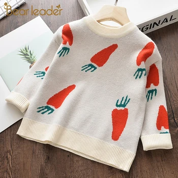 

Bear Leader Girls Sweaters New Autumn Soft Girl's Jacket Sweater Cartoon Pattern Panda Kids Clothes Warm Children Clothing