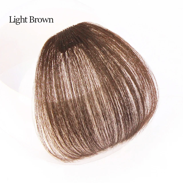 MyDiva Synthetic Air Bangs Heat Resistant Hairpieces Hair Women Natural Short Black Brown Bangs Hair Clips For Extensions 30